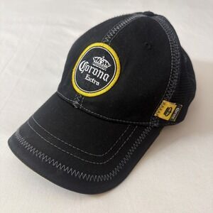 Corona Hat Cap Snapback Black Trucker Adjustable Beer Adult Mens Mesh Back Gym